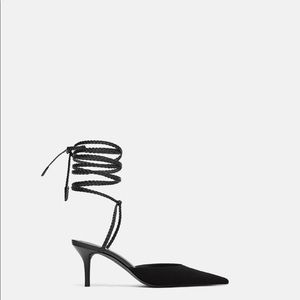 Zara strapping leather  sling back pumps